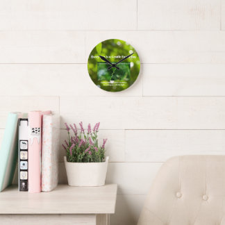 Relógio Redondo Earth Day Gift 🌸 Glowing leaves |Wall Clock 