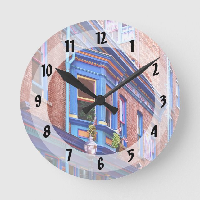 Relógio Redondo Easton PA - Street With Bay Window (Frente)