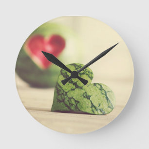 Relógio Redondo "Eat Your Heart Out" Watermelon Clock