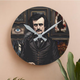 Relógio Redondo Edgar Allan Poe