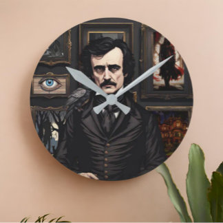 Relógio Redondo Edgar Allan Poe