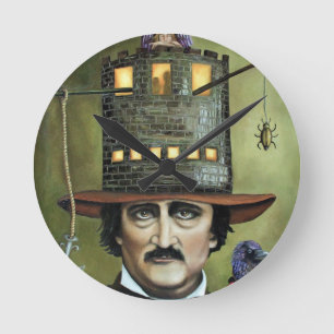 Relógio Redondo Edgar Allan Poe
