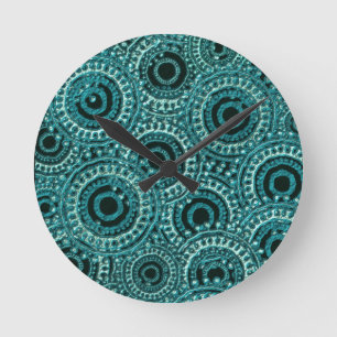 Relógio Redondo Efeito do papel digital