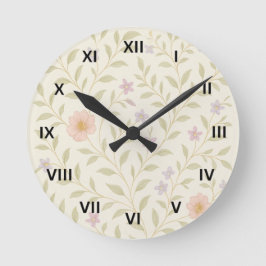 Relógio Redondo ELEGANCE e MODERN Royalgreen Wildflower Wall Clock