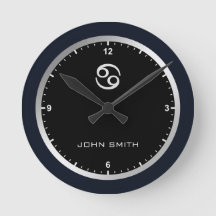 Elegante Azul Quadro Azul Zodiac Nome de Sinal Per