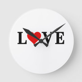 Relógio Redondo Elegante Simples do Coração do AMVE