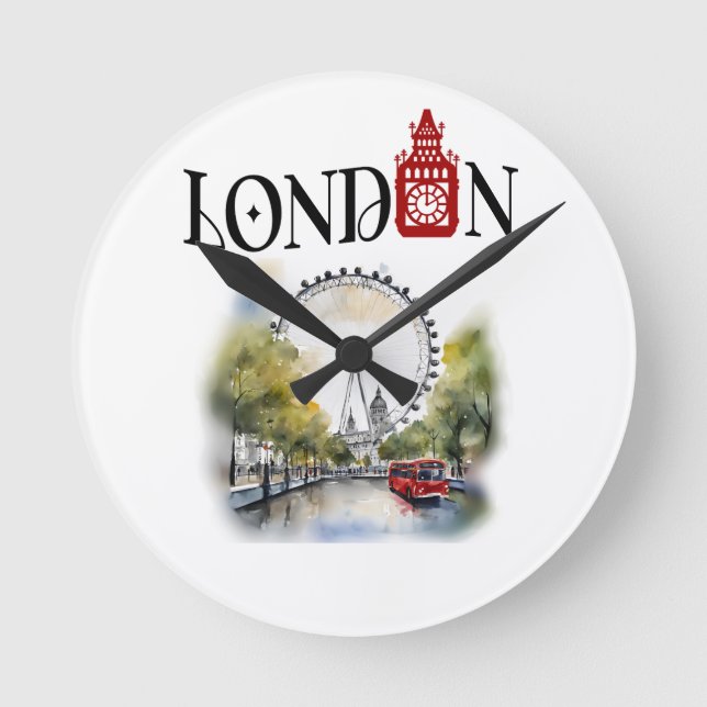 Relógio Redondo Elevate Your Space with London's Iconic Big Ben (Frente)