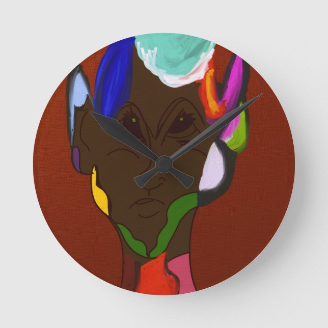 Relógio Redondo Elf Map Art  (Frente)