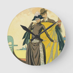 Relógio Redondo Elle e Lui, 1921 (impressão do pochoir)