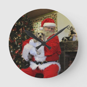 Relógio Redondo Em borracha e papai noel