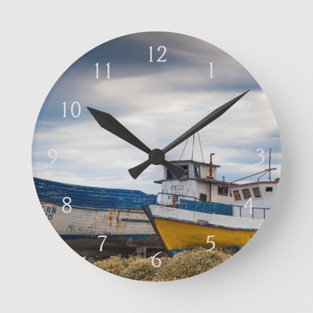 Relógio Redondo  Embarcações de pesca (Frente)