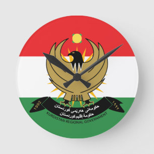 Relógio Redondo emblema do kurdistan
