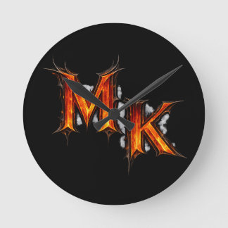 Relógio Redondo Emblema Gótico Infernal MK