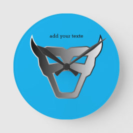 Relógio Redondo Emblema Prata Pro Gamer