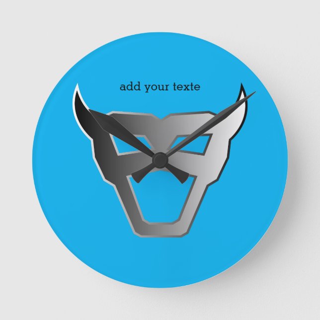 Relógio Redondo Emblema Prata Pro Gamer (Frente)