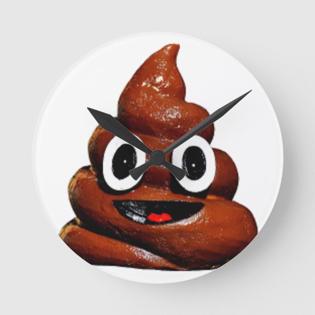 Relógio Redondo emoji feliz e engraçado (Frente)