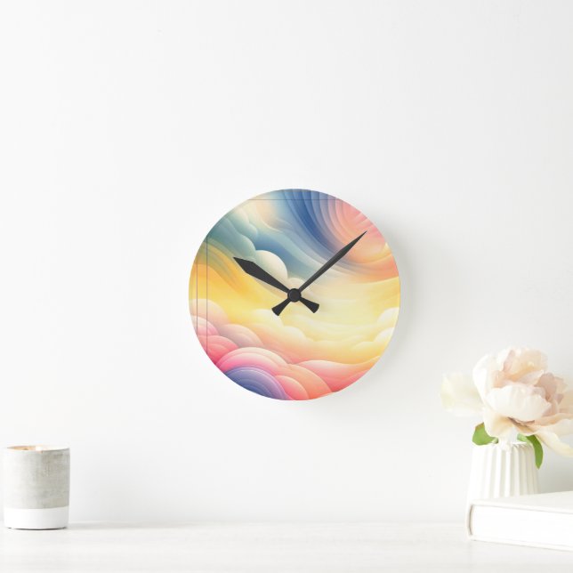 Relógio Redondo Encontrar a paz nas coludes do Sonho Puffy (Lar)