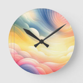 Relógio Redondo Encontrar a paz nas coludes do Sonho Puffy