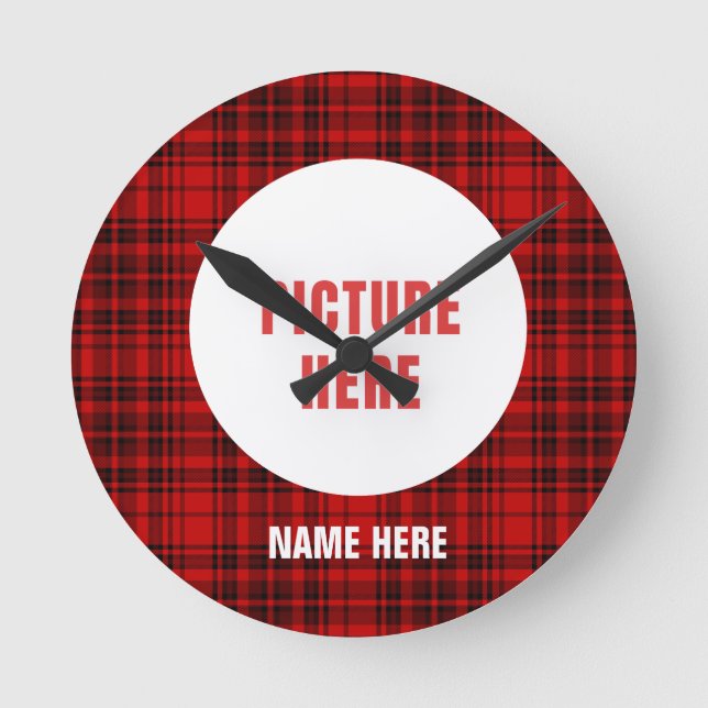 RELÓGIO REDONDO ENFEITES DE NATAL PERSONALIZADOS VERIFICAR FERIADO (Frente)