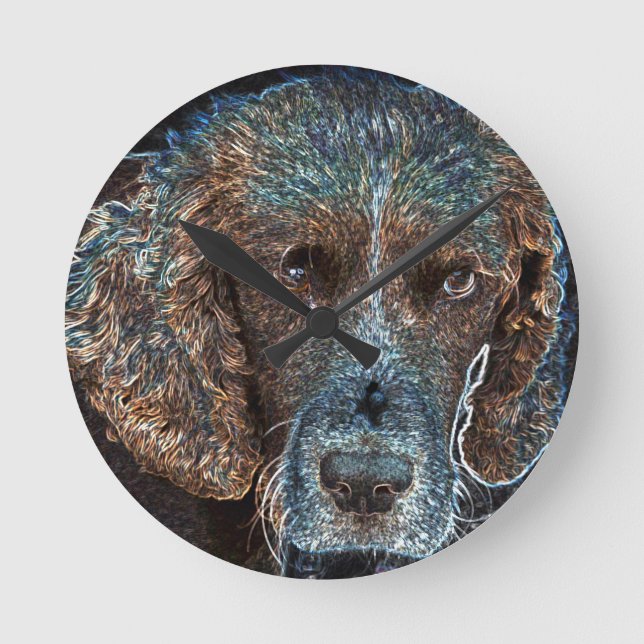 Relógio Redondo English Springer (Frente)