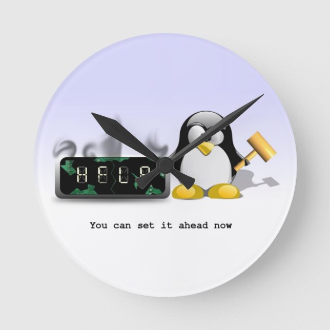 Relógio Redondo Engraçado Anti-Diário Poupando Tempo Sem Números R (Frente)