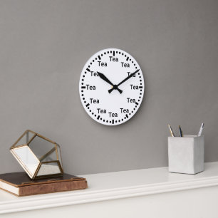 Relógio Redondo Engraçado Chá O'Clock Wall Clock