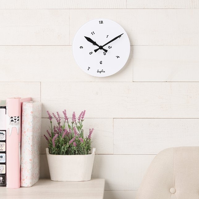 Relógio Redondo Engraçado Engarrafado Horas Crianças Enfermeiro De (Funny Jumbled Hours Children Nursery Bedroom Decor Round Clock)