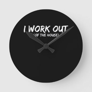 Relógio Redondo Engraçado Eu Sair Para Os Ratos De Gym - Quarenten