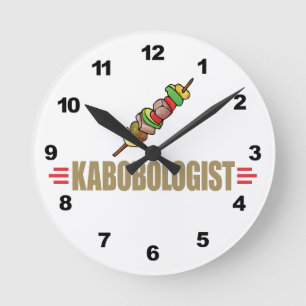 Relógio Redondo Engraçado Kabob