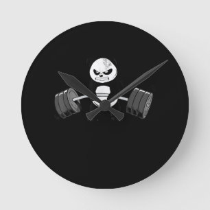 Relógio Redondo Engraçado Panda Workout Kitten Gym Deadlifpower
