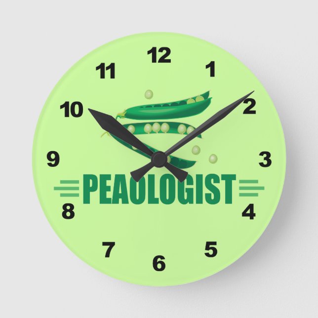 Relógio Redondo Engraçado Pease (Frente)