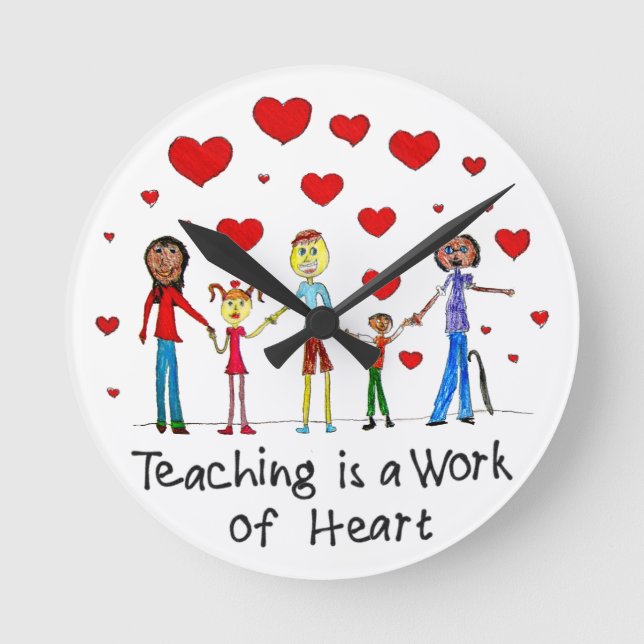 Relógio Redondo Ensino é uma obra de coração (Frente)