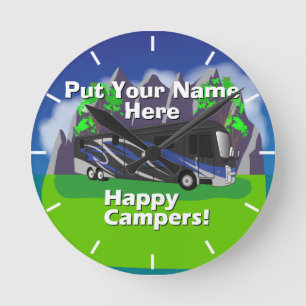 Relógio Redondo Entegra Aspire RV Blue Feliz Design