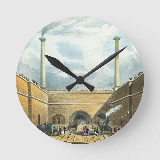 Relógio Redondo Entrada da ferrovia em Edge Hill, Liverpool, p (Frente)