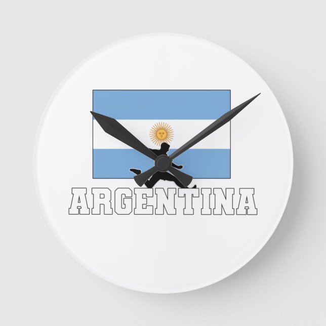 Relógio Redondo Equipe Nacional de Futebol da Argentina (Frente)