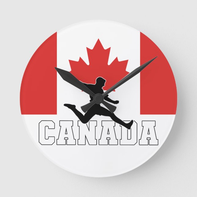 Relógio Redondo Equipe Nacional de Futebol do Canadá (Frente)
