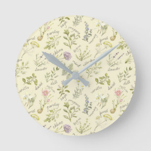 Relógio Redondo Ervas e pulso de disparo das especiarias