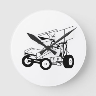 Relógio Redondo Esboço do carro de Sprint