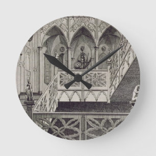 Relógio Redondo Escadaria em Strawberry Hill, gravada por J. Newto