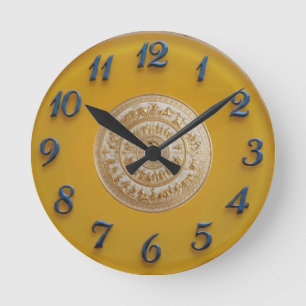 Relógio Redondo Escudo de Aquiles Dial de Limão 