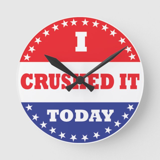 Relógio Redondo Esmagei Hoje (Frente)