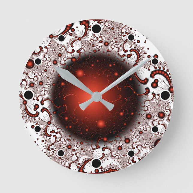 Relógio Redondo Espaço Aventura Fantasia Arte Fractal (Frente)