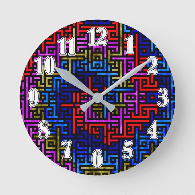 Relógio Redondo Espiral caótico (Frente)