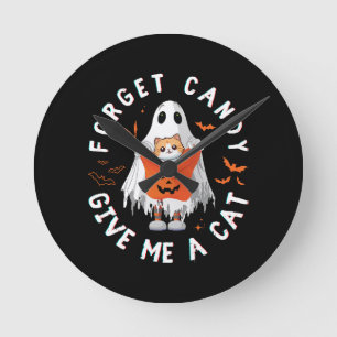 Relógio Redondo Esquece que o Candy me dá um gato engraçado Boo Gh