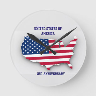 Relógio Redondo Estados Unidos da América 250º Aniversário