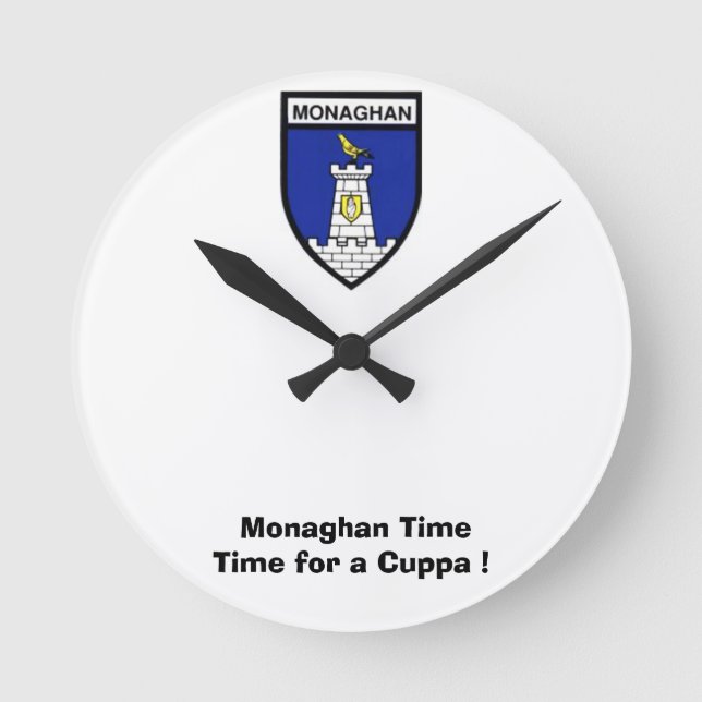 Relógio Redondo Estamos no Monaghan Time-Time para um Chá! (Frente)