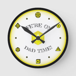Relógio Redondo Estamos no Tempo D&D - AMARELO