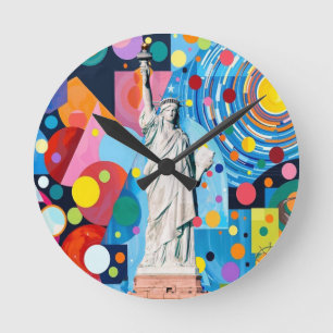 Relógio Redondo Estátua da Liberdade