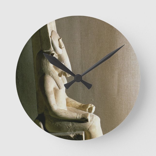 Relógio Redondo Estátua do deus Montu com cabeça de touro, f (Frente)