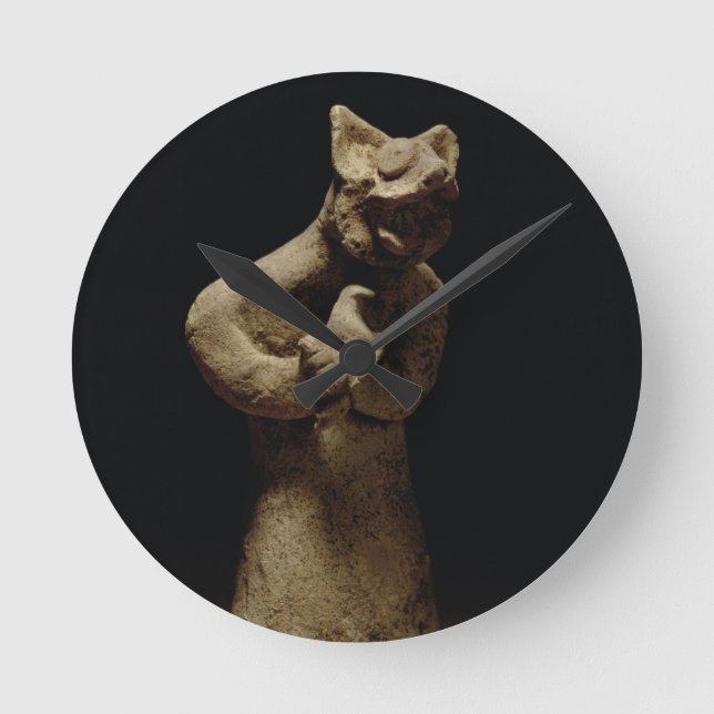 Relógio Redondo Estatueta de um demónio Leão-Dirigido, (Frente)